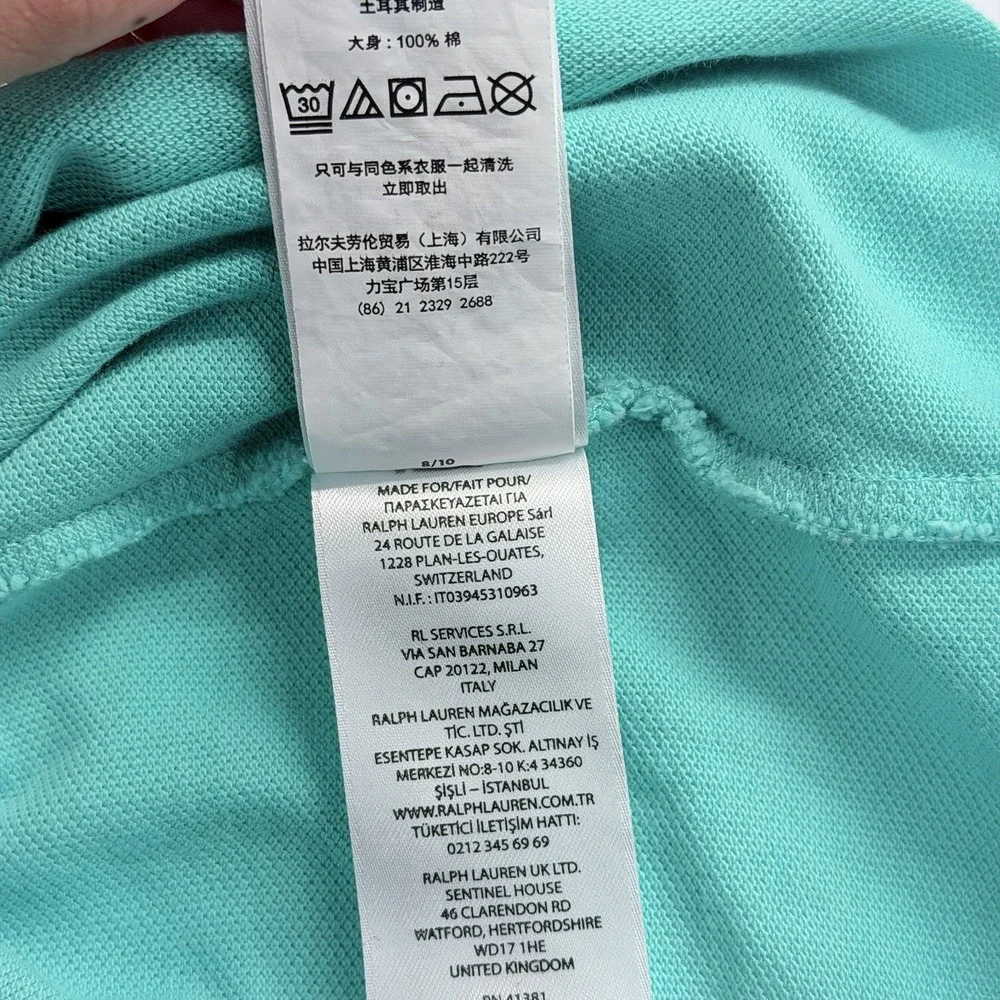 Polo Ralph Lauren Mens XL Polo Shirt Turquoise Aqua Classic Fit Pony Cotton